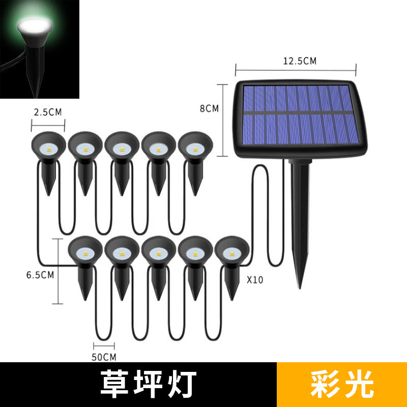 Solar light string villa courtyard landscape light