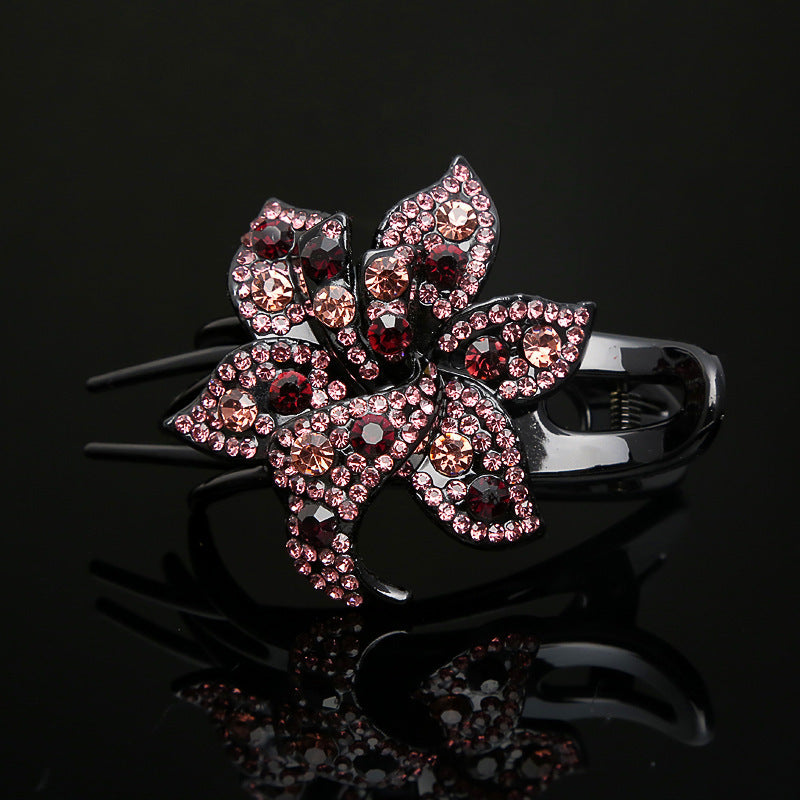 Rhinestone large grab Korean hair reel