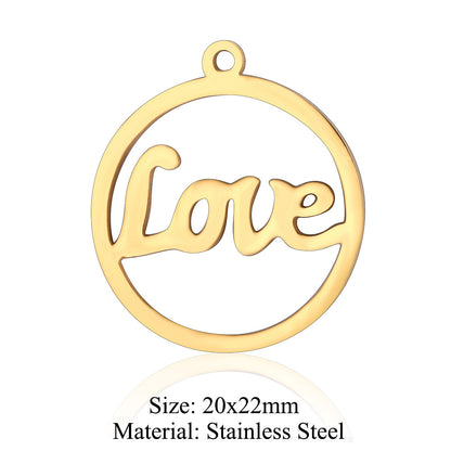 5 pcs/titanium steel jewelry pendant family baby feet