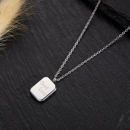 Silver Titanium Steel Necklace Strip