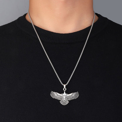 Hip Hop Wind Wolf Head Titanium Steel Men's Pendant Necklace