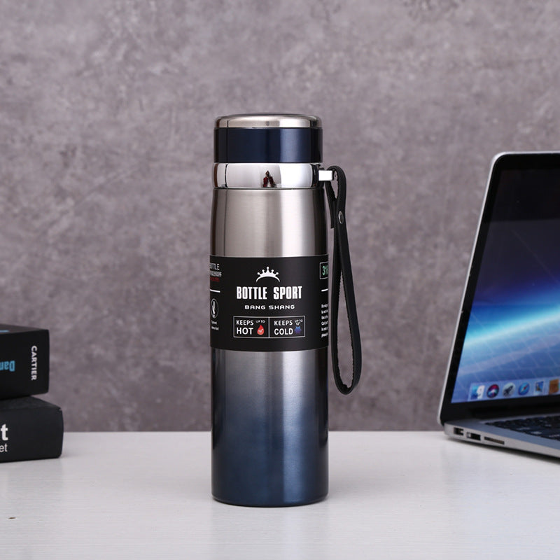 304 Stainless Steel Insulated Mug with Carrying Strap