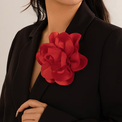 Pin dual purpose rose corsage brooch