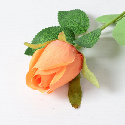 Artificial rose bud silk flower