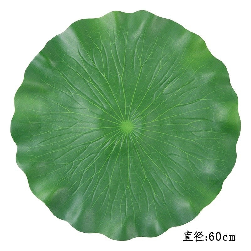 Simulation green plastic lotus leaf