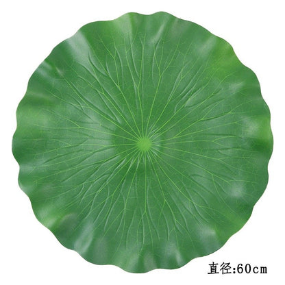 Simulation green plastic lotus leaf