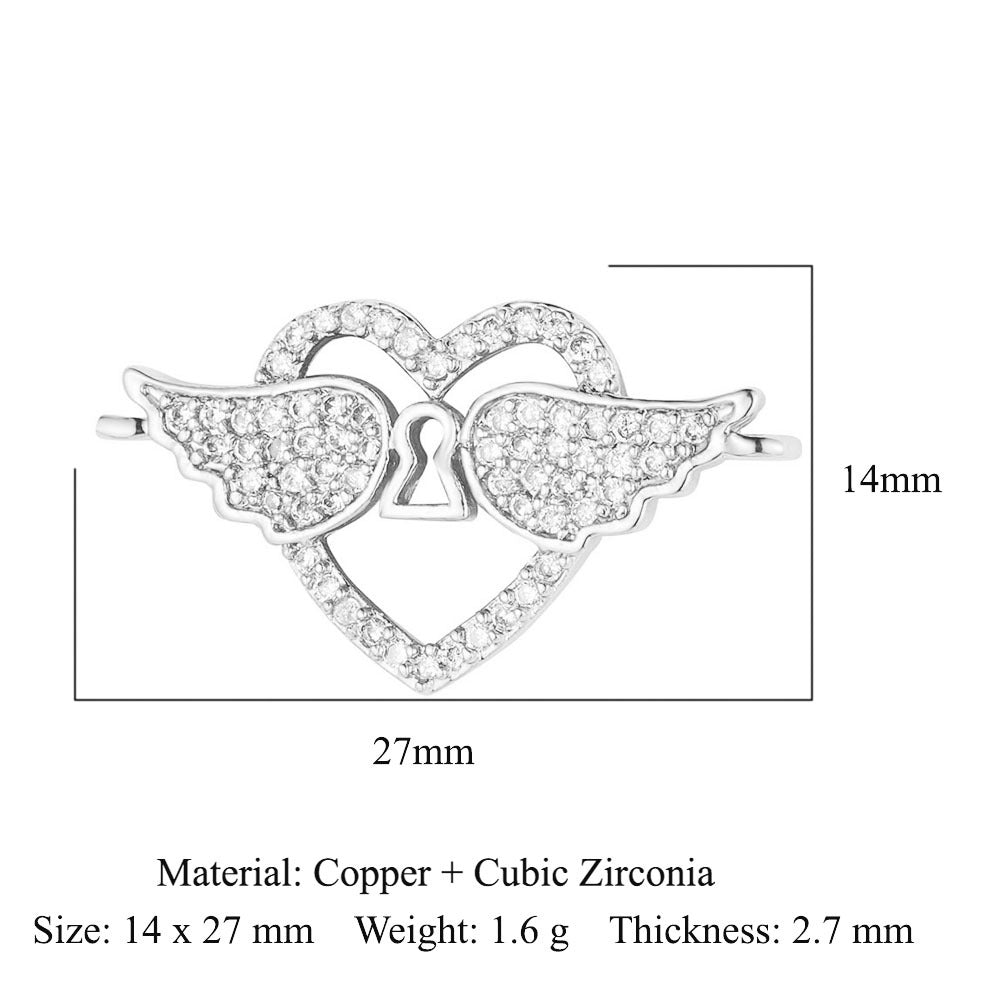 Copper zircon DIY jewelry accessories dripping love