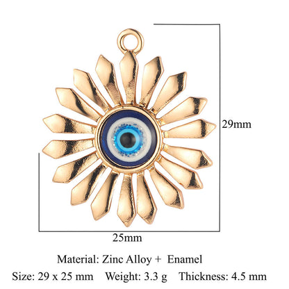 5 pcs/pack, eye cross alloy pendant.