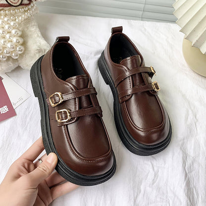 Versatile platform British leather shoes