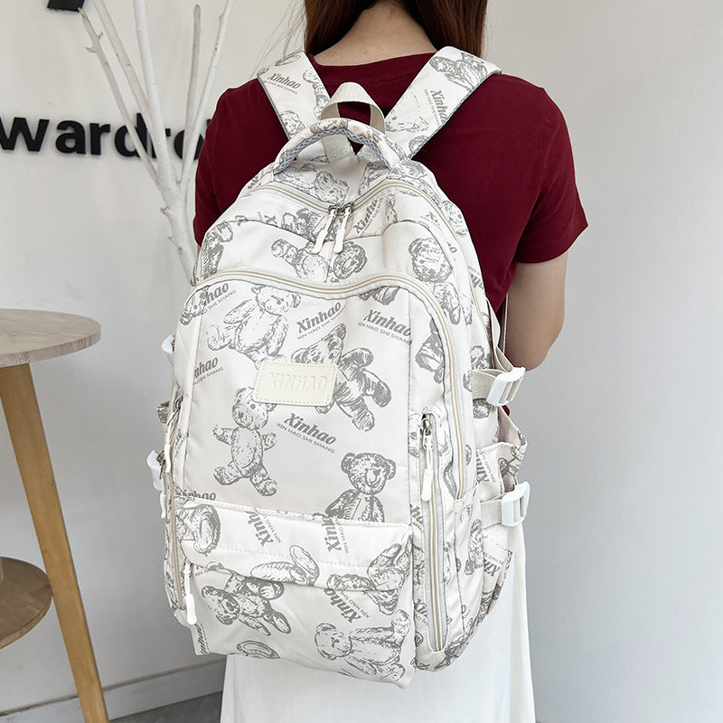 Simple travel computer backpack schoolbag