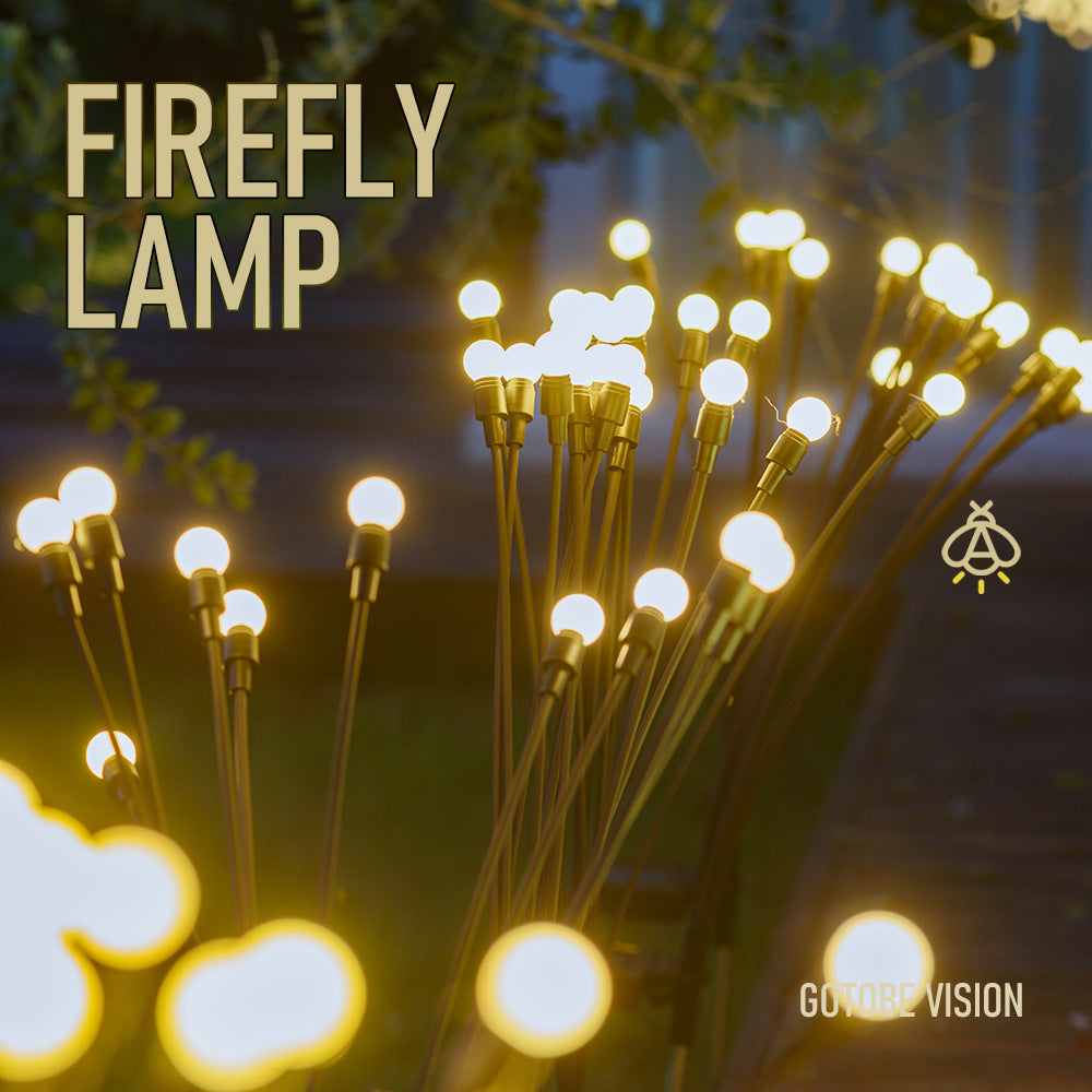 Lámpara LED para jardín Firefly solar transfronteriza 