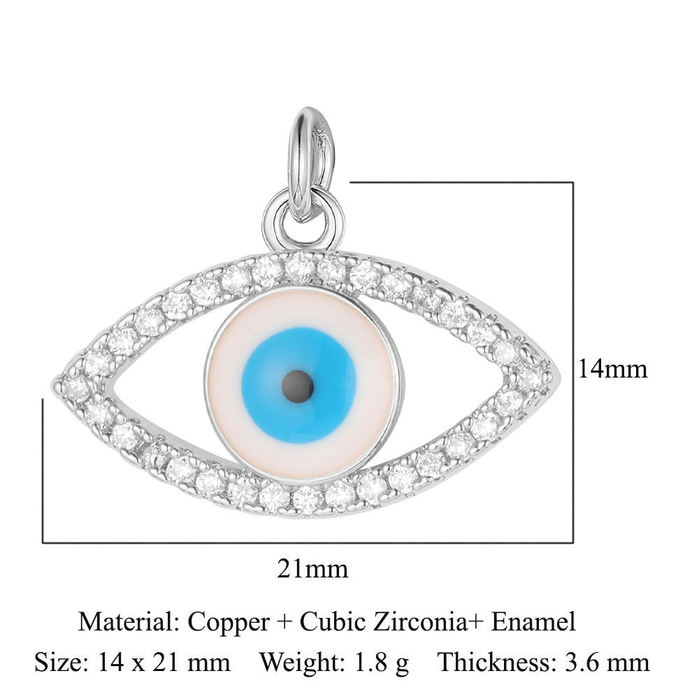 3 pcs/pack butterfly copper zircon angel pendant.