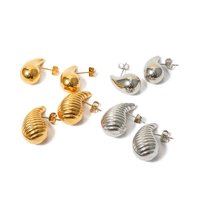 Striped teardrop earrings
