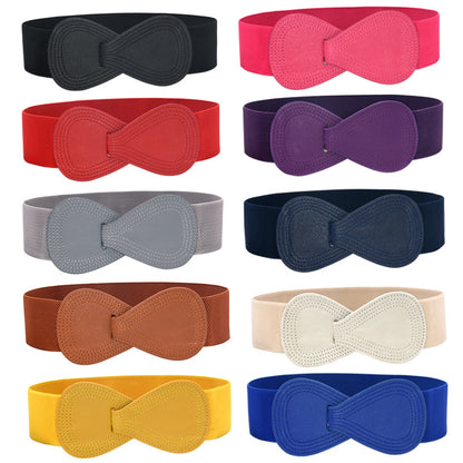 Bow elastic belt ladies