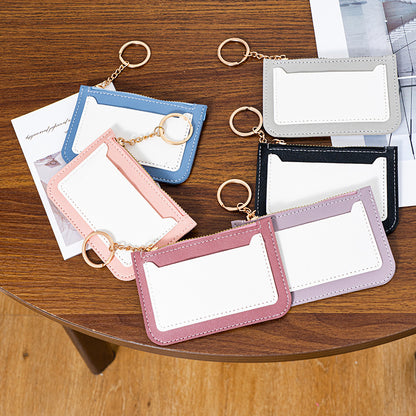 Easy to carry contrasting color pu change purse