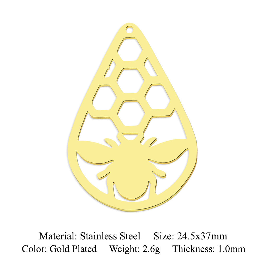 5 pcs/pack Hummingbird Moth Titanium Steel Pendant