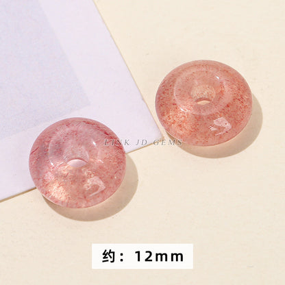 Gray Moonlight Pixiu Red Strawberry Crystal Pendant
