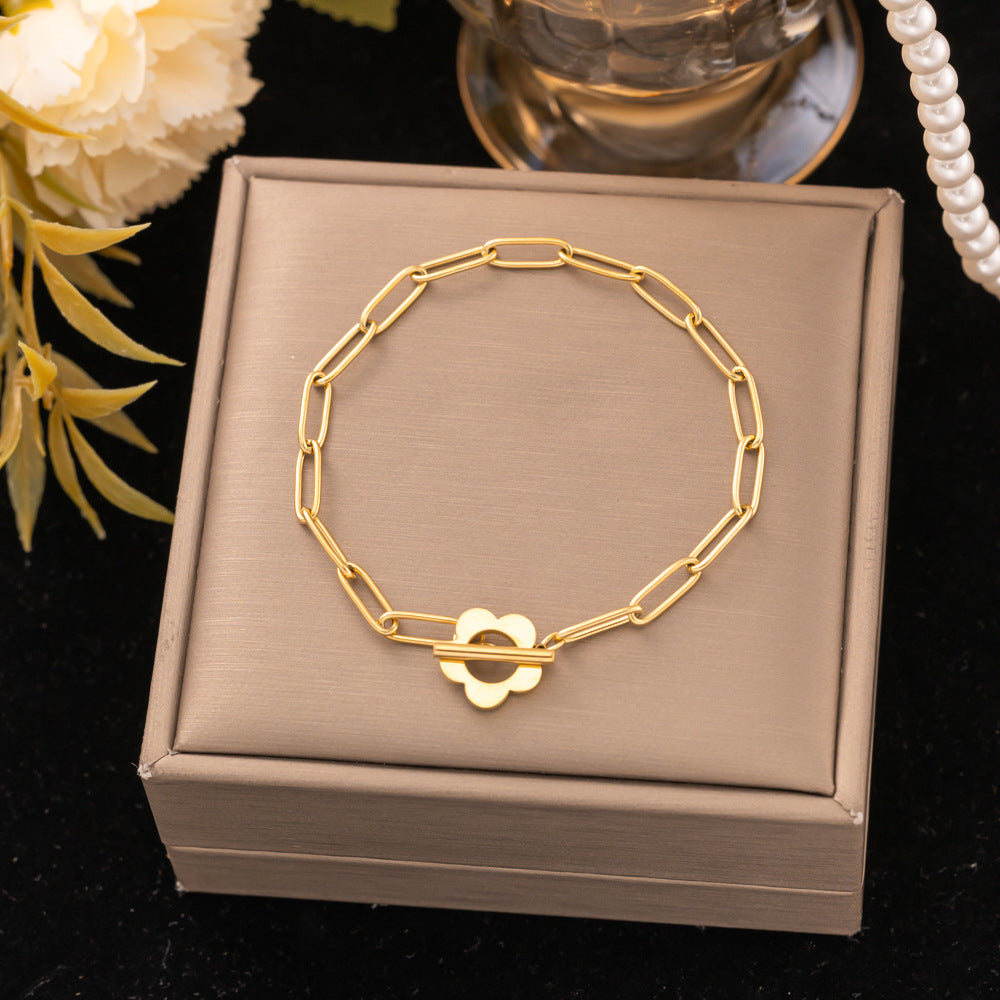 18K Gold Titanium Steel Bracelet