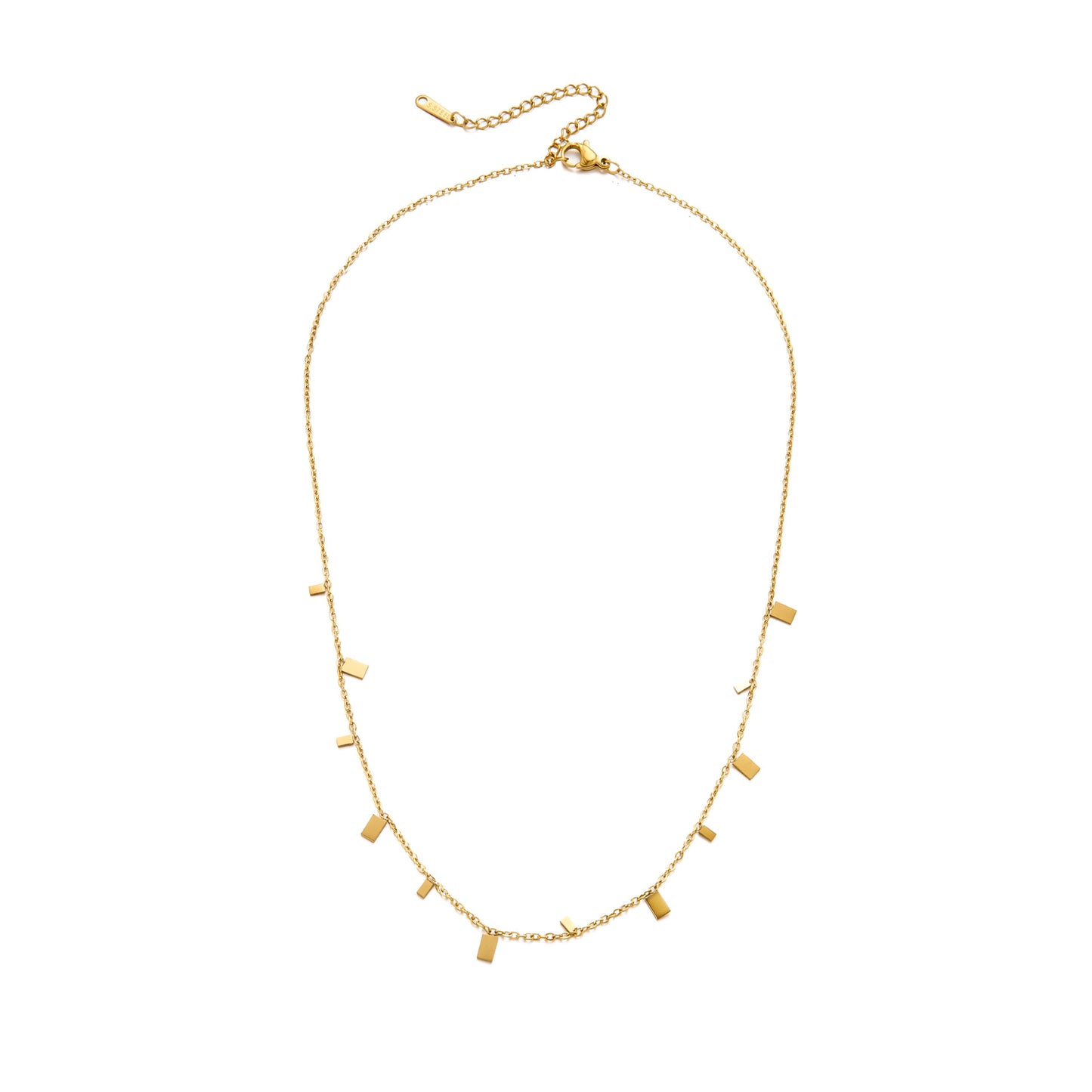 Titanium Steel Square Disc Necklace