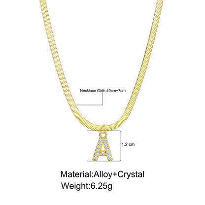 26 English letters necklace copper