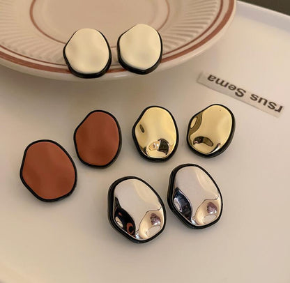 925 Silver Needle Irregular Earrings