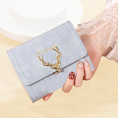 Frosted cartoon cute deer wallet