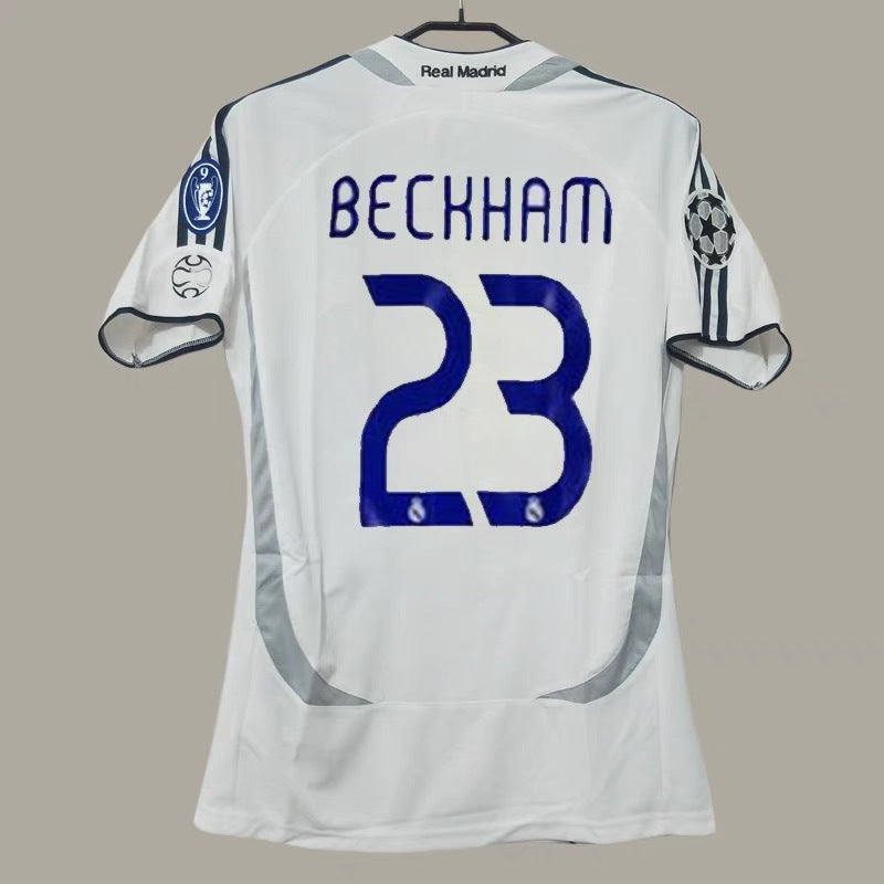 06-07 Real Madrid Retro Local Visitante Ronaldo Beckham Ra¨²l Guti Jersey 