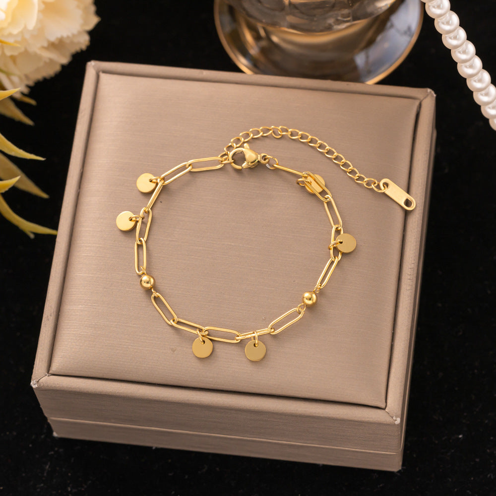 18K Gold Titanium Steel Bracelet