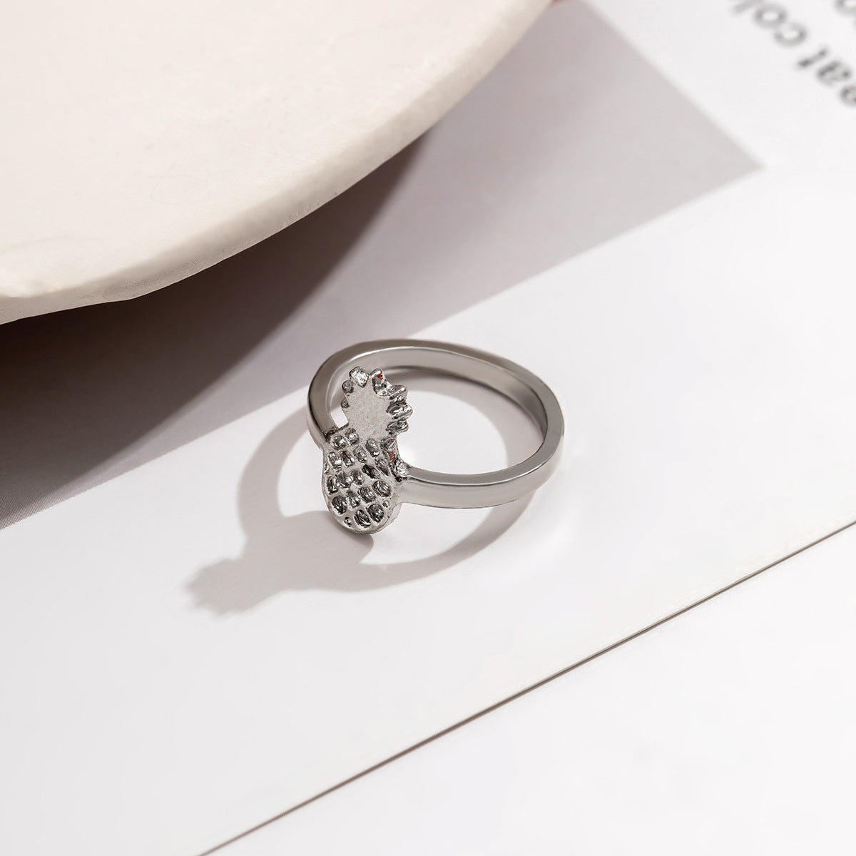 Star Moon Leaf Rhinestone Ring