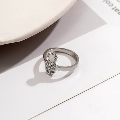 Star Moon Leaf Rhinestone Ring