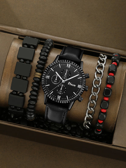 Quartz Watch Business Bracelet Set