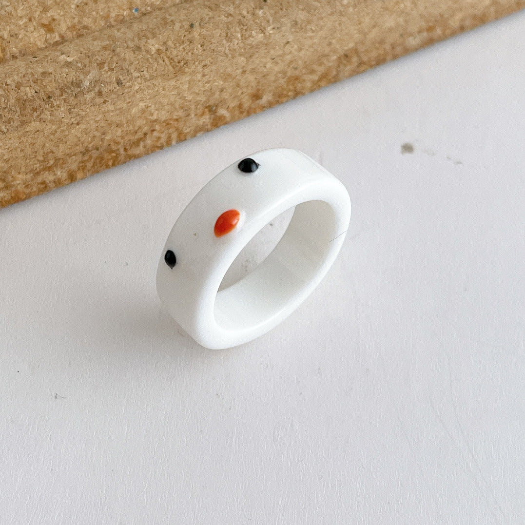 Cute Cartoon Frog Resin Ring