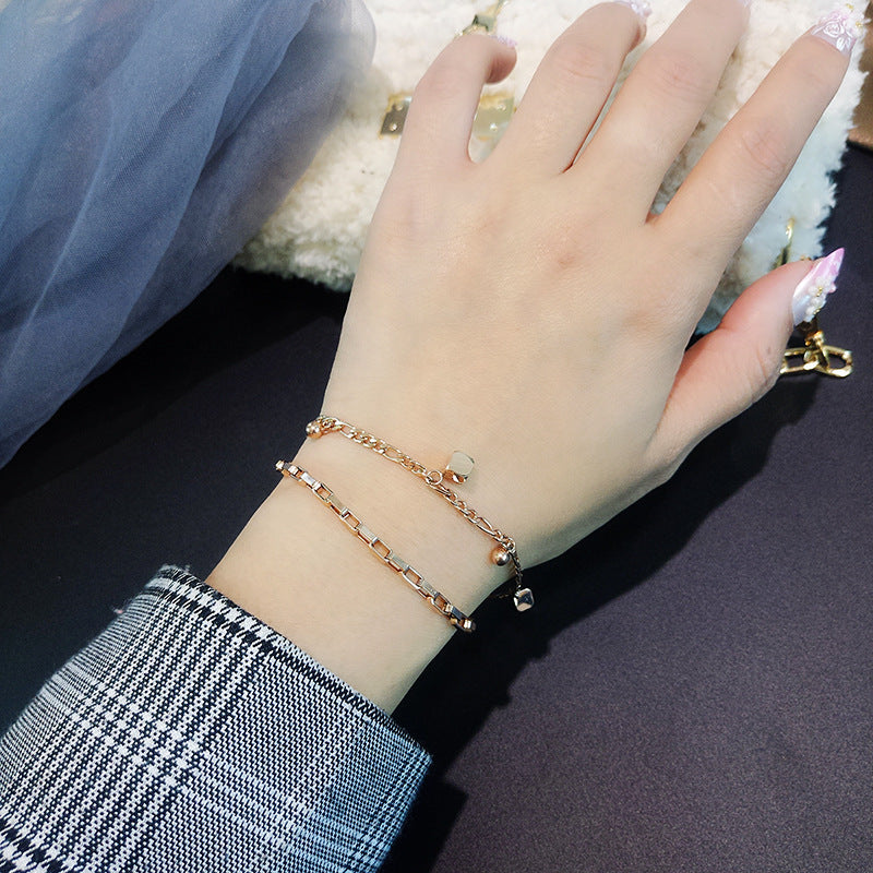 Double Geometric Square Bracelet Fashion