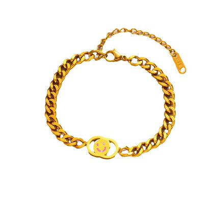 Pulseira de aço titânio de alta qualidade - estilo euro-americano luxuoso 