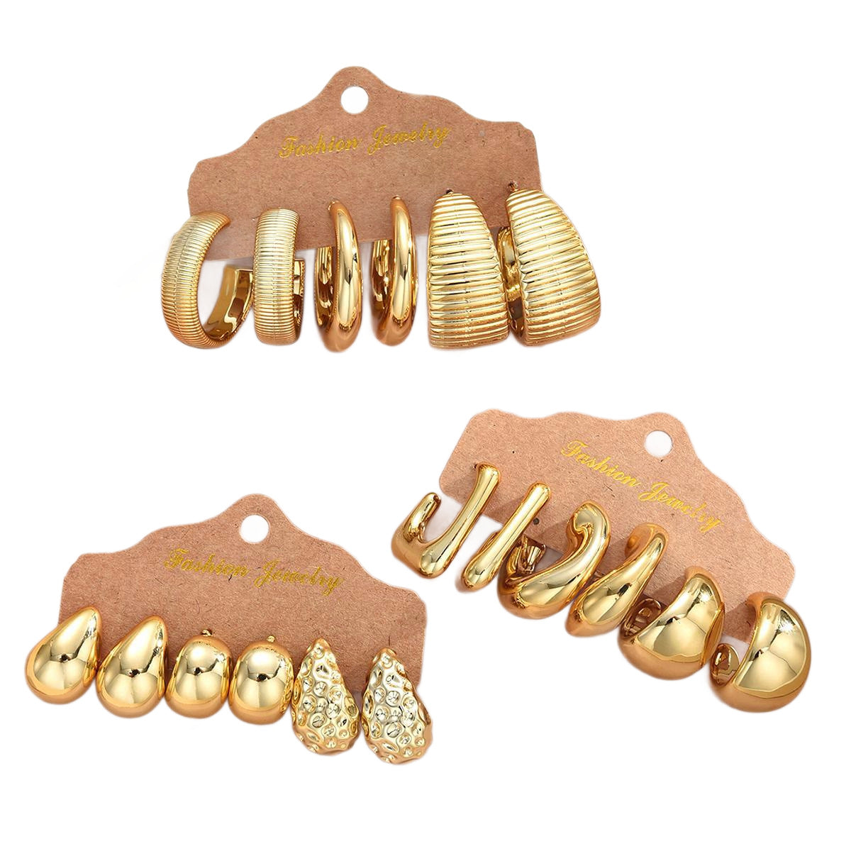 Irregular Water Drop Earring Set