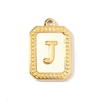 Type retro shell letter titanium steel pendant