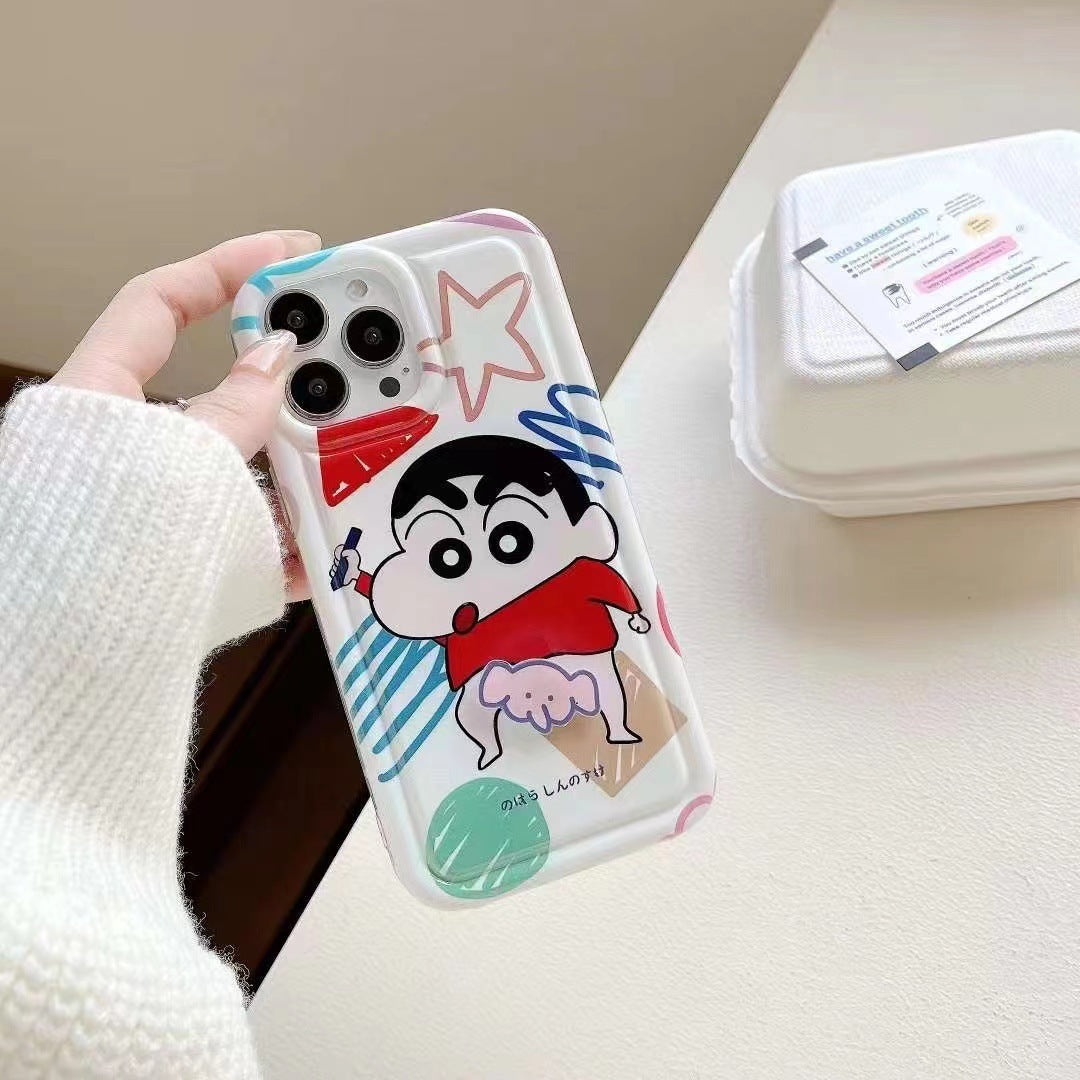 Apple 15 Pro Frame Airbag Cartoon Shin iPhone XR Rotating Sneeze Case