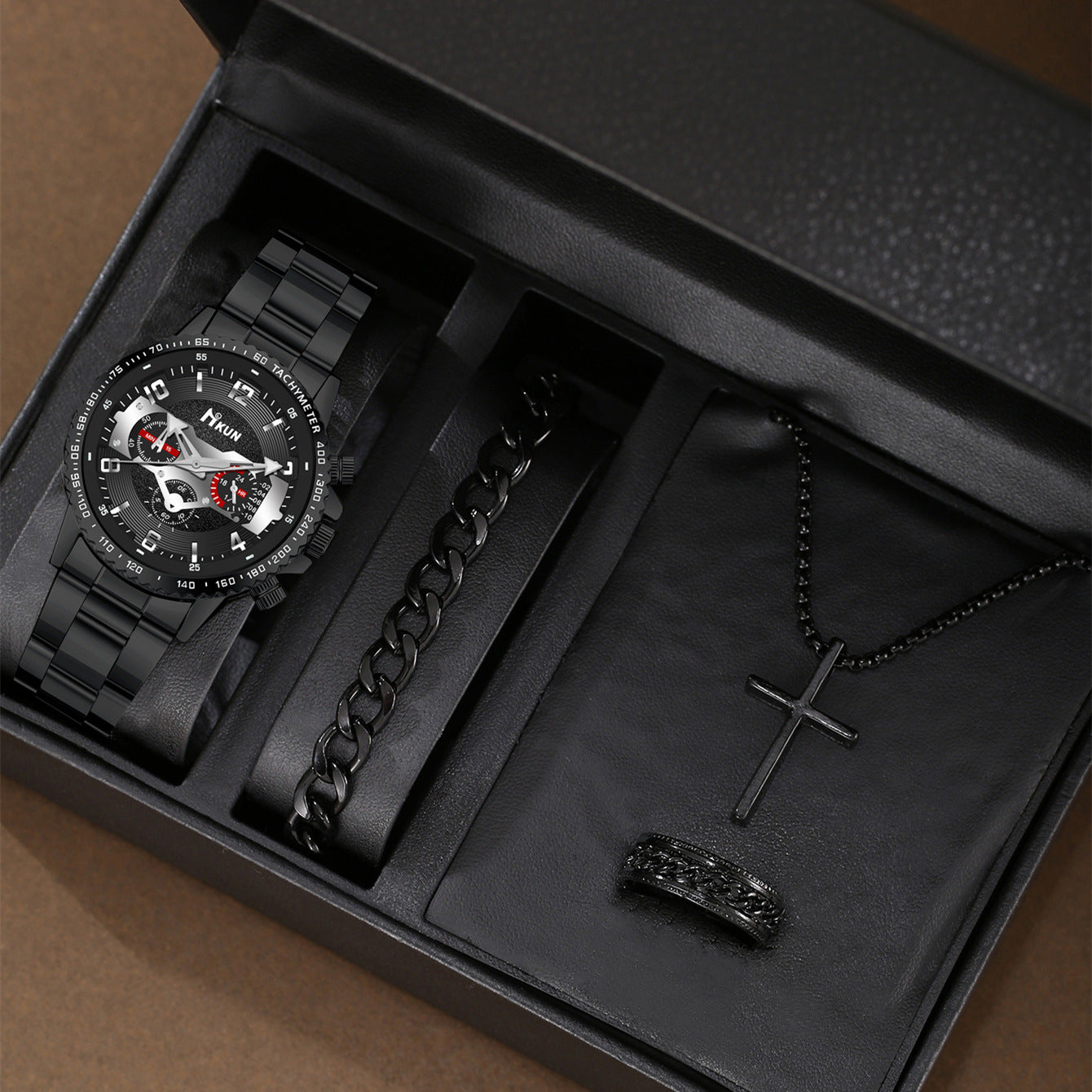 Steel belt quartz watch cross jewelry