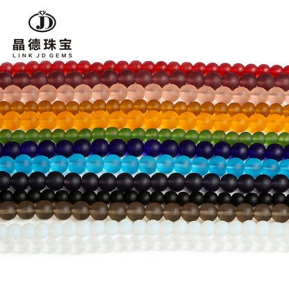 Frosted glass beads 4-14mm