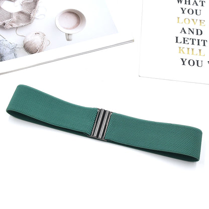 Red elastic waist seal wide belt