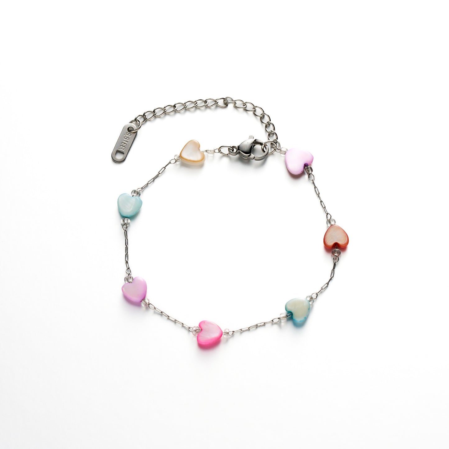 Women's Colored Natural Stone Bracelet — Love Charm, Sweet Dopamine Style, Non-Fading