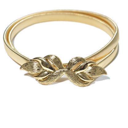 Double ring buckle elastic waist chain