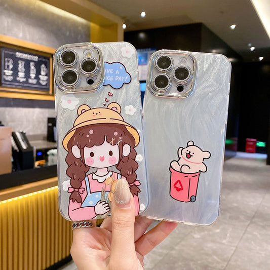 Funda protectora de lente con dibujos animados para Vivo X100S Y52S S19 Pro Precision Feather 