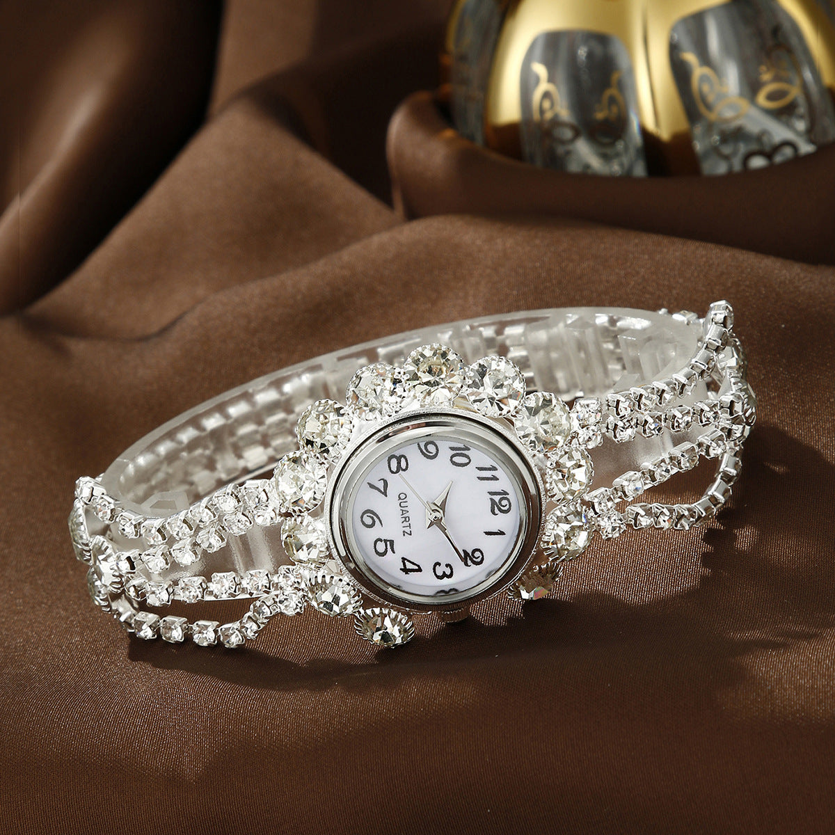 Watch Women's Rhinestone Jewelry Set