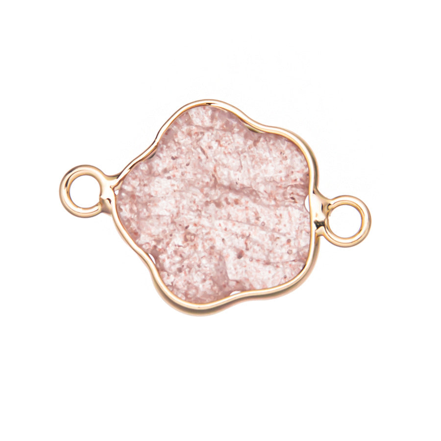 Pingente de flor de cristal com seis pétalas 