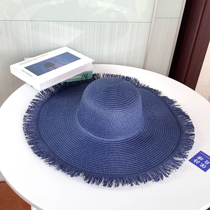 Summer UV Protection Wide-Brim Straw Hat New Sun Hat