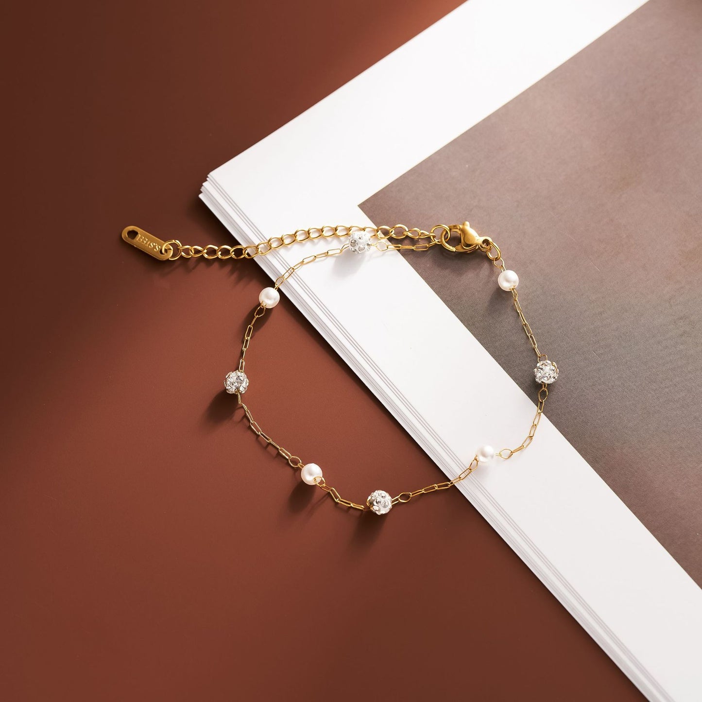 Summer 18K Titanium Steel Star Pearl Bracelet