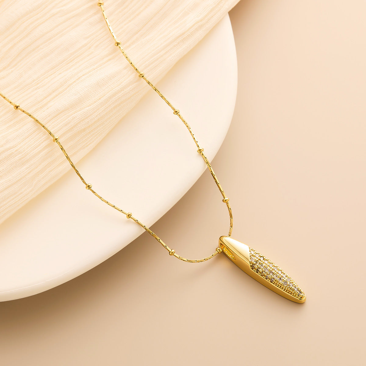 Women's Titanium Steel Fringe Collarbone Necklace