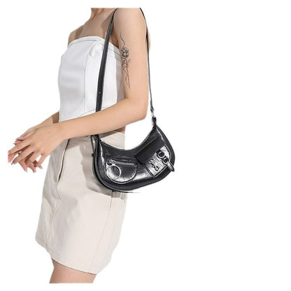 High-quality textured crossbody motorcycle bag