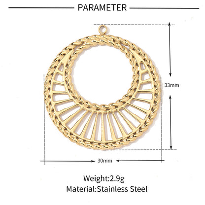 Geometric round love titanium steel pendant accessories